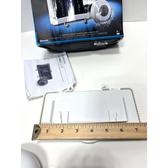 Brookstone Hydropulse Splash Proof Speaker with Shower Phone Holder Audio **READ - Picture 8 of 8